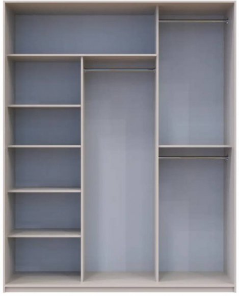 Шафа-купе Doros Сіті Лайт Кашемір 3 дзеркала 180х60х225 (80736374)