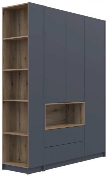 Етажерка до шафи Doros Дейл Графіт/Дуб Евок 52х28х220 DRS-011732 (41516119)