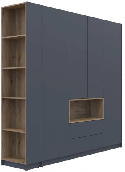 Етажерка до шафи Doros Дейл Графіт/Дуб Евок 52х28х220 DRS-011732 (41516119)