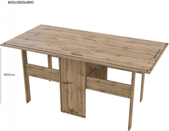 Столовий стіл Doros Торонто Дуб Артизан 180х89х80 (DRS-011506) Столовий стіл Doros Торонто Дуб Артизан 180х89х80 (DRS-011506)