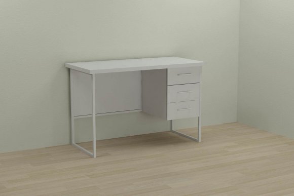 Письмовий стіл Ferrum-decor Гаррі 76x140x70 білий ДСП Біле 32мм (FRD-101016)