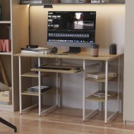 Письмовий стіл Ferrum-decor Тім 75x120x60 білий ДСП Дуб Сонома 16мм (FRD-102296)