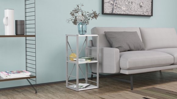Етажерка 3/34 Ferrum-decor Серії Конект 73x34x28 сірий ДСП Біле 16мм (FRD-104301)