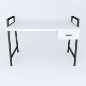 Письмовий стіл Ferrum-decor 750x1200x600 Чорний метал ДСП Біле 32 мм (FRD-103443) Письмовий стіл Ferrum-decor 750x1200x600 Чорний метал ДСП Біле 32 мм (FRD-103443)