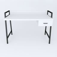 Письмовий стіл Ferrum-decor 750x1200x600 Чорний метал ДСП Біле 32 мм (FRD-103443) Письмовий стіл Ferrum-decor 750x1200x600 Чорний метал ДСП Біле 32 мм (FRD-103443)