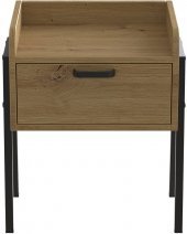 Тумба модульна Ferrum-decor Бетті 540x450x320 метал Чорний ДСП Дуб Дуб Артизан 16 мм (FRD-105507)
