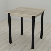 Стіл кухонний Ferrum-decor Дієго 75x80x80 Чорний ДСП Сонома 16мм (FRD-106309)