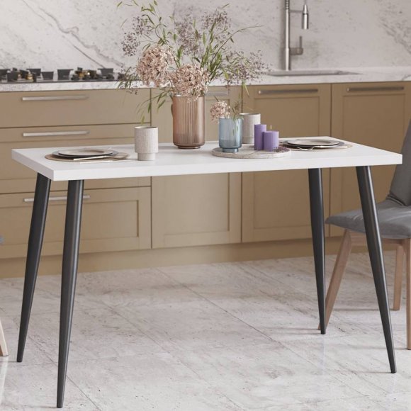 Кухонний стіл Марсель 30 Ferrum-decor 75x120x60 Чорний метал ДСП Білий 32 мм (FRD-106741) Кухонний стіл Марсель 30 Ferrum-decor 75x120x60 Чорний метал ДСП Білий 32 мм (FRD-106741)