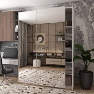 Шафа-купе двохдверна Doros G-Caiser 180х60х240 см Білий/2 Дзеркала (DRS-011012)