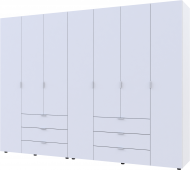 Комплект шаф для одягу Doros Гелар (2 шт.) 271,2х49,5х203,4 см Білий (DRS-011172)