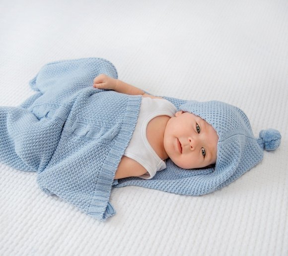 Плетений конверт Baby Blue lullalove-6609 Плетений конверт Baby Blue lullalove-6609