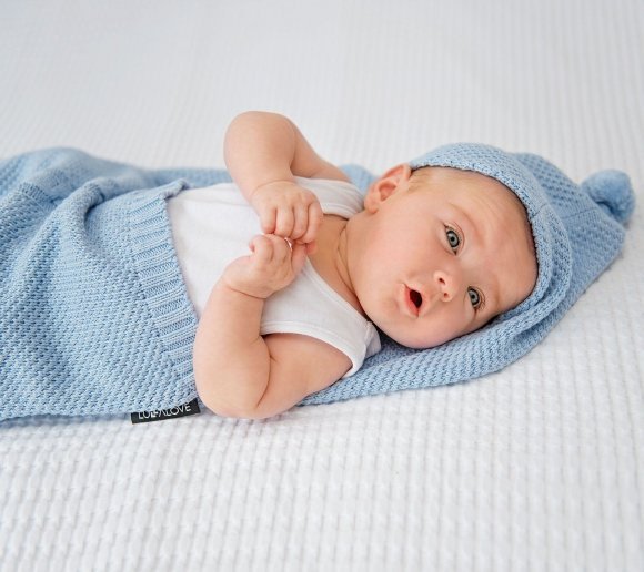 Плетений конверт Baby Blue lullalove-6609 Плетений конверт Baby Blue lullalove-6609