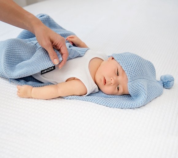 Плетений конверт Baby Blue lullalove-6609 Плетений конверт Baby Blue lullalove-6609