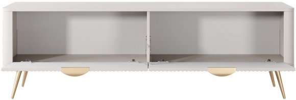Тумба під телевізор Perfect Home Ланте / Lante 2-дверна з золотими ніжками 2D/163 Беж (PFH-091118) Тумба під телевізор Perfect Home Ланте / Lante 2-дверна з золотими ніжками 2D/163 Беж (PFH-091118)