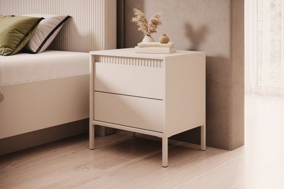 Тумба приліжкова Perfect Home Сенсо / Senso 2S/53 з 2 шухлядами Беж (PFH-092035) Тумба приліжкова Perfect Home Сенсо / Senso 2S/53 з 2 шухлядами Беж (PFH-092035)