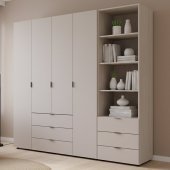 Шафа для одягу Doros Гелар Кашемір 4ДСП з пеналом 215х49.5х203.4 (DRS-011930)