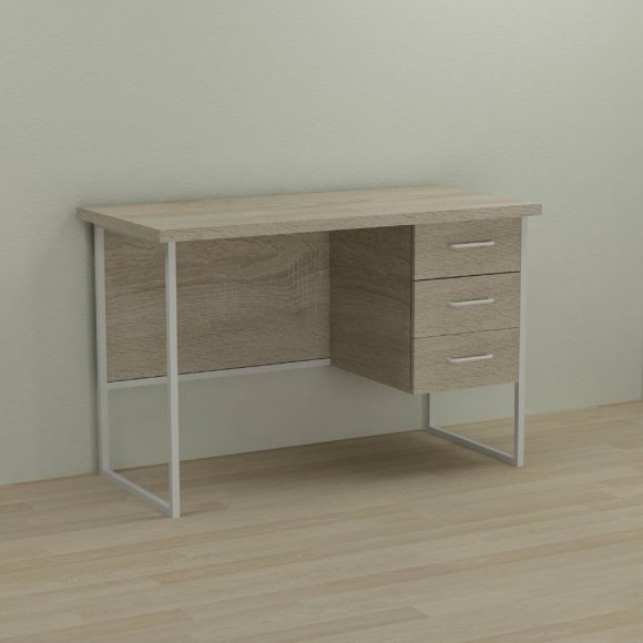 Письмовий стіл Ferrum-decor Гаррі 76x140x70 білий ДСП Дуб Сонома 32мм (FRD-101017)