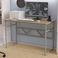 Письмовий стіл Ferrum-decor Райан 75x140x70 сірий ДСП Дуб Сонома 16мм (FRD-101642)