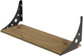 Полиця настінна Ferrum-decor Ханді 2 240x500x240 метал Чорний ДСП Дуб Артизан 16 мм (FRD-102559)