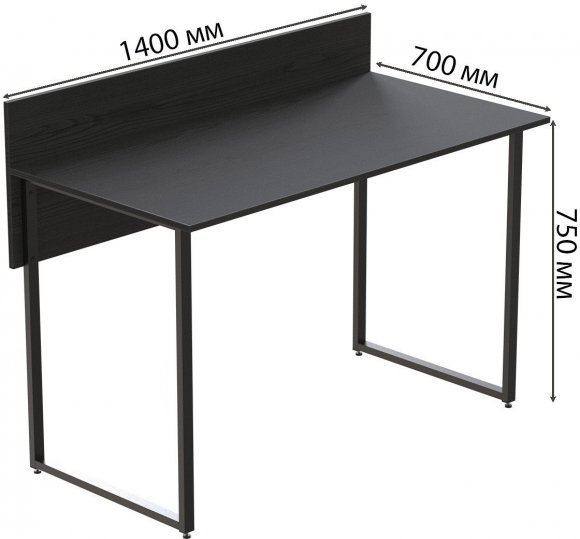Комп'ютерний стіл Ferrum-decor Скай 76x140x70 чорний ДСП Сосна Кембра 32мм (FRD-103670)