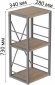 Етажерка 3/34 Ferrum-decor Серії Конект 73x34x28 сірий ДСП Дуб Сан-Марино 16мм (FRD-104302)