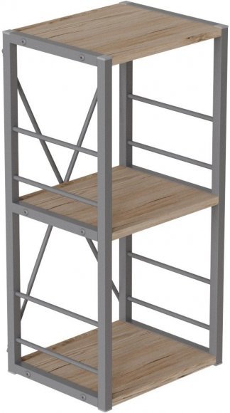 Етажерка 3/34 Ferrum-decor Серії Конект 73x34x28 сірий ДСП Дуб Сан-Марино 16мм (FRD-104302)