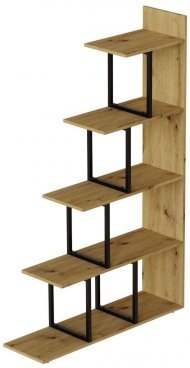 Етажерка Ferrum-decor Стелла 1600x1020x300 Чорний метал ДСП Дуб Артизан (FRD-105491) Етажерка Ferrum-decor Стелла 1600x1020x300 Чорний метал ДСП Дуб Артизан (FRD-105491)