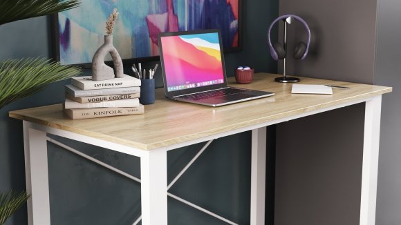 Письмовий стіл Ferrum-decor Драйв 750x1400x700 Білий метал ДСП Дуб Сонома 16 мм (FRD-103209) Письмовий стіл Ferrum-decor Драйв 750x1400x700 Білий метал ДСП Дуб Сонома 16 мм (FRD-103209)