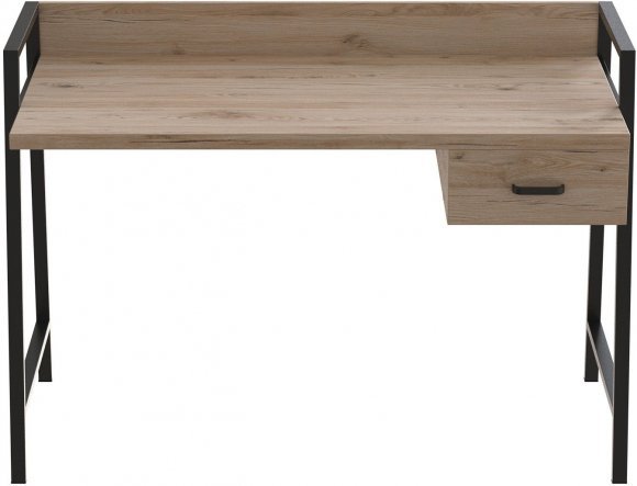 Письмовий стіл Ferrum-decor Комфорт 750x1200x600 Чорний метал ДСП Дуб Сан-Марино 32 мм (FRD-103444)