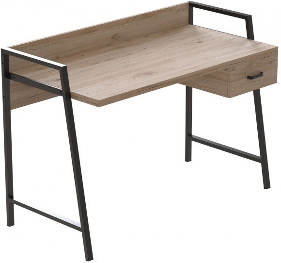 Письмовий стіл Ferrum-decor Комфорт 750x1200x600 Чорний метал ДСП Дуб Сан-Марино 32 мм (FRD-103444)