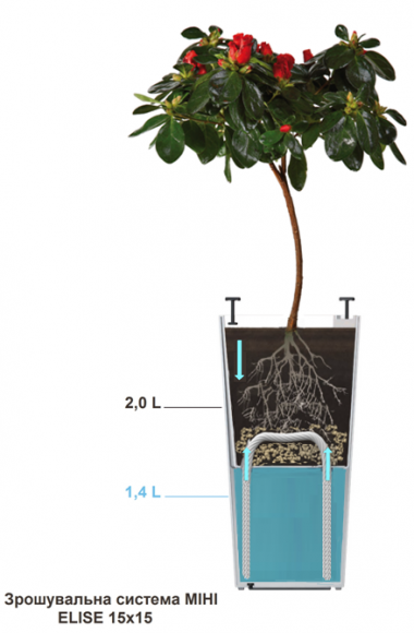 Вазон Elise 15 см антрацит глянець 411138876 Вазон Elise 15 см антрацит глянець 411138876