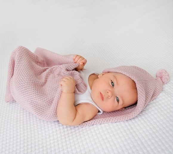 Плетений конверт Powder Pink lullalove-6593 Плетений конверт Powder Pink lullalove-6593