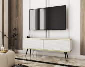 Тумба під телевізор Perfect Home Оро / Oro 2-дверна з чорними ніжками RTV135 MDF Білий (PFH-091333) Тумба під телевізор Perfect Home Оро / Oro 2-дверна з чорними ніжками RTV135 MDF Білий (PFH-091333)