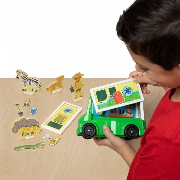 Магнітний набір Сафарі рятувальна машина MD30666 Магнітний набір Сафарі рятувальна машина MD30666