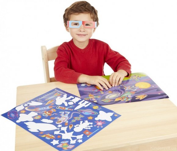 Многоразовые 3D наклейки с очками Приключения Melissa & Doug MD9375 Многоразовые 3D наклейки с очками Приключения Melissa & Doug MD9375