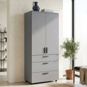 Шафа для одягу Doros Торн Сірий 2 ДСП/3Ш (полиці) 90х51.6х200 (DRS-012024)