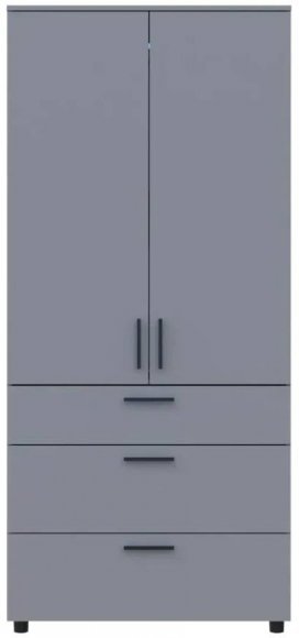 Шафа для одягу Doros Торн Сірий 2 ДСП/3Ш (полиці) 90х51.6х200 (DRS-012024) Шафа для одягу Doros Торн Сірий 2 ДСП/3Ш (полиці) 90х51.6х200 (DRS-012024)