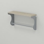 Полиця настінна Ferrum-decor Юзібі 270x600x150 метал Сірий ДСП Сонома 16 мм (FRD-102691)