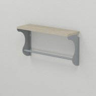 Полиця настінна Ferrum-decor Юзібі 270x600x150 метал Сірий ДСП Сонома 16 мм (FRD-102691)