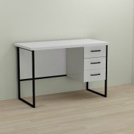 Письмовий стіл Ferrum-decor Гаррі 76x140x60 чорний ДСП Біле 32мм (FRD-103546)