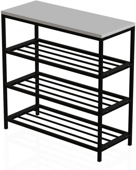 Полиця для взуття Слайм 3 Ferrum-decor 635x630x260 Чорний метал ДСП Біле 16 мм (FRD-105156) Полиця для взуття Слайм 3 Ferrum-decor 635x630x260 Чорний метал ДСП Біле 16 мм (FRD-105156)