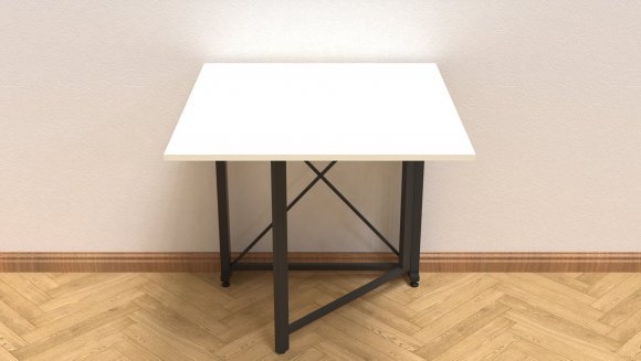 Стіл-книга трансформер Оріон 1 Ferrum-decor 750x810x730 Чорний метал ДСП Біле 16 мм (FRD-104597)