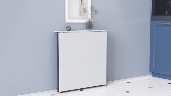 Стіл-книга трансформер Оріон 1 Ferrum-decor 750x810x730 Чорний метал ДСП Біле 16 мм (FRD-104597)