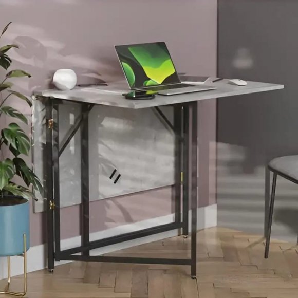 Стіл трансформер книжка Вуді Ferrum-decor 75x130x90 Чорний метал ДСП Бетон 16 мм (FRD-106743) Стіл трансформер книжка Вуді Ferrum-decor 75x130x90 Чорний метал ДСП Бетон 16 мм (FRD-106743)
