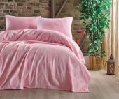 Покривало з наволочками піке жакард Josep pudra пудра 220х240 см