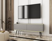 Тумба під телевізор Perfect Home Оро / Oro 2-дверна з чорними ніжками RTV135 MDF Сірий (PFH-091334) Тумба під телевізор Perfect Home Оро / Oro 2-дверна з чорними ніжками RTV135 MDF Сірий (PFH-091334)