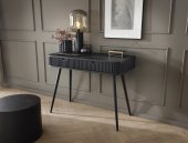 Стіл туалетний Perfect Home Зова / Zova з 2 шухлядами та чорними ніжками T103 Чорний (PFH-091374) Стіл туалетний Perfect Home Зова / Zova з 2 шухлядами та чорними ніжками T103 Чорний (PFH-091374)
