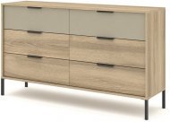 Комод Perfect Home Летто / Letto 6S/153 з 6 шухлядами Дуб терра темний/сірий кам'яний (PFH-092037)
