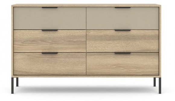 Комод Perfect Home Летто / Letto 6S/153 з 6 шухлядами Дуб терра темний/сірий кам'яний (PFH-092037)