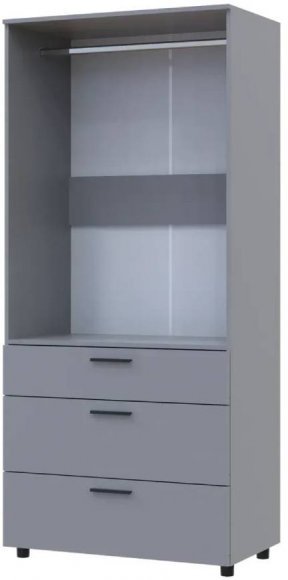 Шафа для одягу Doros Торн Сірий 2 ДСП/3Ш (штанга) 90х51.6х200 (DRS-012025)